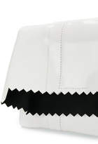 Thumbnail for your product : MM6 MAISON MARGIELA zigzag-trim foldover clutch bag