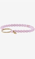 Thumbnail for your product : Express Pave Charm And Blush Bead Stretch Bracelet