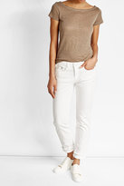 Thumbnail for your product : Majestic Linen T-Shirt with Buttoned Back