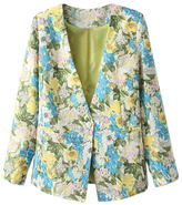 Thumbnail for your product : Romwe Floral Print V-neck Casual Blazer