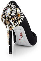 Thumbnail for your product : Rene Caovilla Swarovski Crystal & Suede Pumps