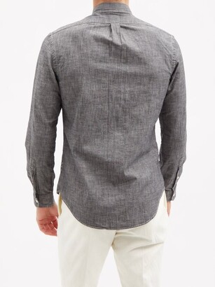 Polo Ralph Lauren Logo-embroidered Cotton-chambray Shirt - Grey