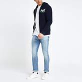 Thumbnail for your product : River Island Superdry navy zip hoodie