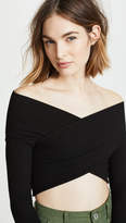 Thumbnail for your product : LnA Aster Ribbed Crop Top