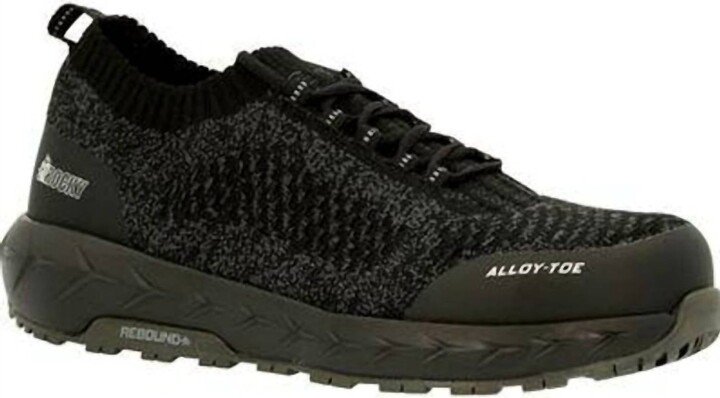 Rocky Men's Work Knit Lx Alloy Shoes In Black