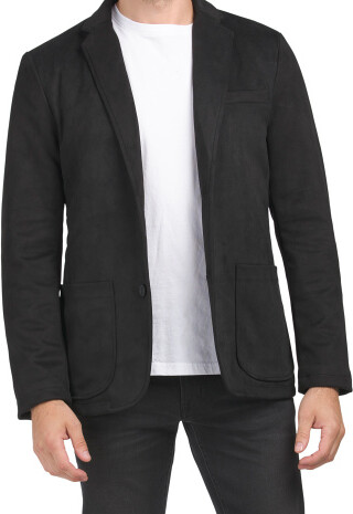 TJMAXX Faux Suede Sport Jacket With Satin Lining For Men - ShopStyle