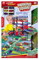 Thumbnail for your product : Fundamental Toys Lucky Toys - Parking Lot With Playmat Set, 47 Pieces