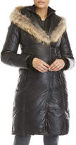 Thumbnail for your product : Atelier Atelier Noir By Real Fur Trim Hooded Down Coat