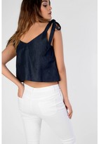 Thumbnail for your product : Glamorous Dark Blue Chambray Denim Tie Up Cami