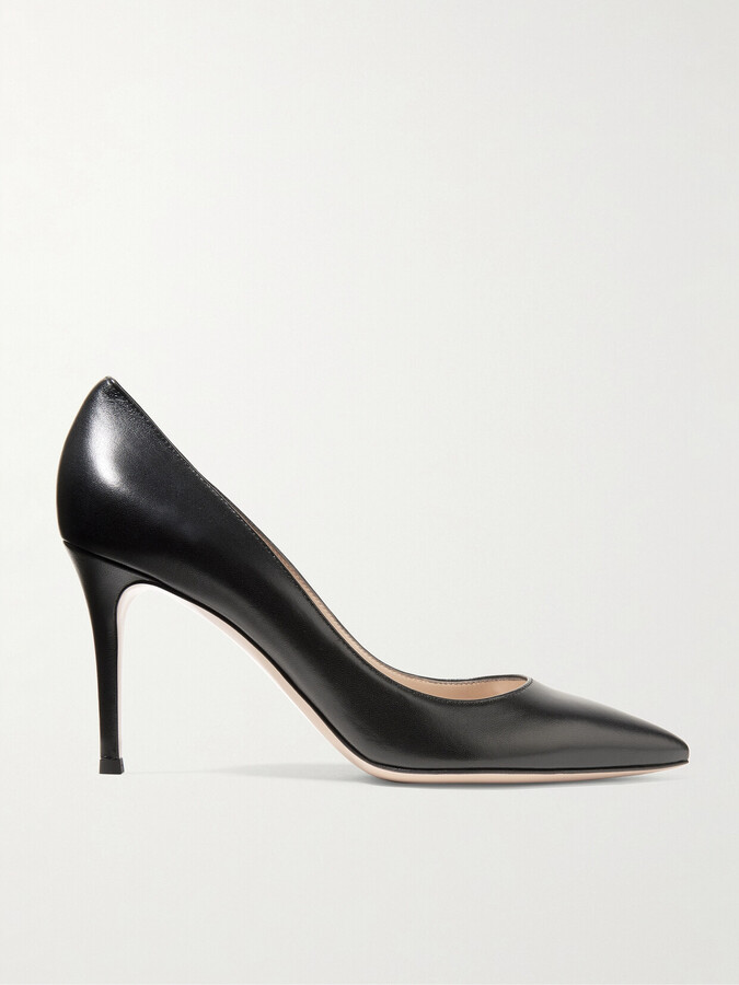 Gianvito Rossi 85 Leather Pumps Black ShopStyle