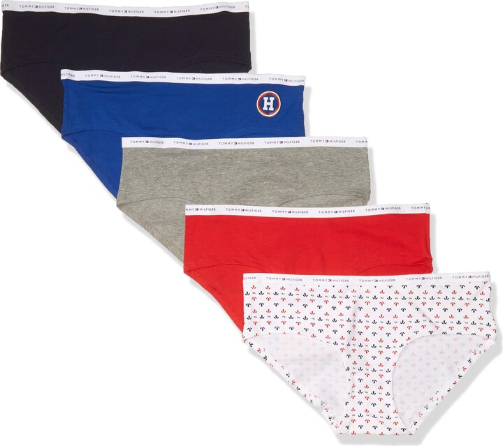 Tommy Hilfiger Women's Hipster-Cut Cotton Underwear Panty, 5 Pack