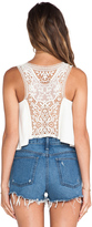 Thumbnail for your product : Sky Ardith Cropped Crochet Tank