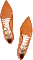 Thumbnail for your product : Nicholas Kirkwood Textured-leather point-toe flats