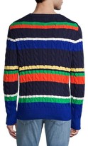 Thumbnail for your product : Polo Ralph Lauren Multicolor Striped Cable-Knit Sweater