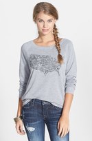 Thumbnail for your product : Project Social T USA Map French Terry Graphic Sweatshirt (Juniors)