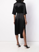 Thumbnail for your product : Nanushka Lais draped front satin dress