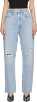 Thumbnail for your product : AGOLDE Blue Distressed 90s Mid-Rise Loose Fit Jeans