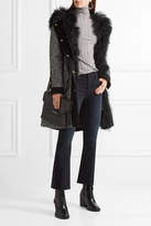 Thumbnail for your product : Moncler Lara Faux Shearling-trimmed Tweed Down Coat
