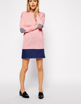 Thumbnail for your product : ASOS Jumper With Heart Elbow Patch