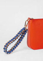Thumbnail for your product : Paul Smith Women's Orange Leather Wristlet With 'Climbing Rope' Strap
