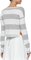 Thumbnail for your product : Alice + Olivia Wide-Stripe Cropped Knit Top