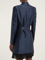 Thumbnail for your product : BLAZÉ MILANO Let's Fly Sunshine Belted Fringed Silk Midi Dress - Womens - Navy