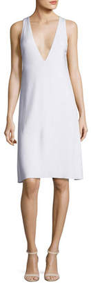 Calvin Klein Collection Dolby Sleeveless V-Neck Dress, White