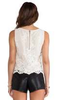 Thumbnail for your product : Alice + Olivia Amal Boatneck Lace Tank
