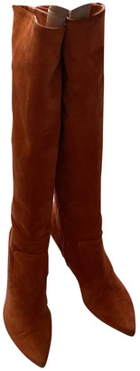 burnt orange suede boots