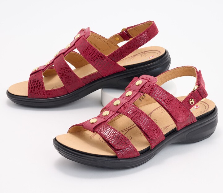 Revere Goldie Leather Adjustable Strap Sandal - Toledo