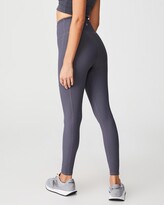 Thumbnail for your product : Cotton On Body Active - Women's Grey Tights - Rib Pocket Full Length Tights - Size XS at The Iconic