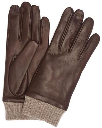 Portolano Nappa Leather Ribbed Cuff Gloves