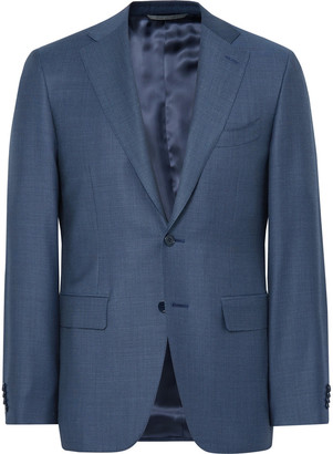 Canali Blue Slim-Fit Water-Resistant Birdseye Wool Suit Jacket