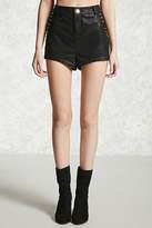 Thumbnail for your product : Forever 21 Faux Leather Embellished Shorts