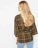 Thumbnail for your product : Vila Winter Check Belted Short Kimono