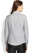 Thumbnail for your product : RED Valentino Poplin Owl-Print Blouse