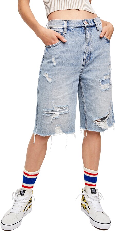 Ripped High Waisted Shorts Shop The World S Largest Collection Of Fashion Shopstyle