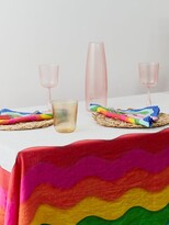 Thumbnail for your product : SUMMERILL & BISHOP Rainbow Large Striped-linen Tablecloth - Multi