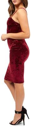 Jane Norman Cherry Red Velvet Strappy Dress