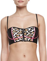 Thumbnail for your product : Juicy Couture Wildcat Printed Swim Top