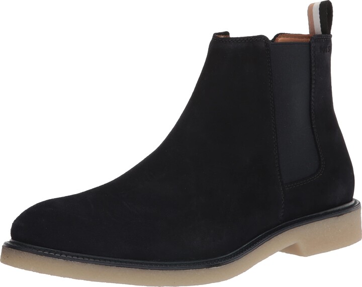 HUGO BOSS Men's Suede Chelsea Boot with Embossed Logo ShopStyle