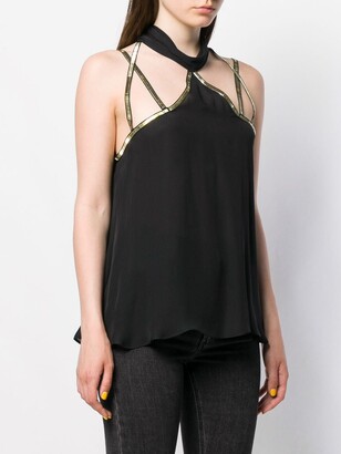 Versace Pre-Owned Strappy Cut-Out Detailed Top