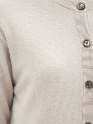 Allude Round-neck Cashmere Cardigan - Light Grey