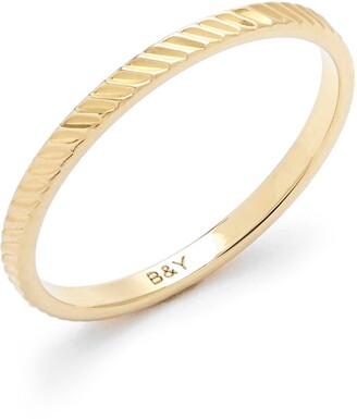 Brook and York Nell Extra Thin Textured Stacking Ring