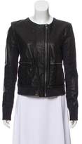 Thumbnail for your product : A.L.C. Leather Long Sleeve Jacket Black Leather Long Sleeve Jacket
