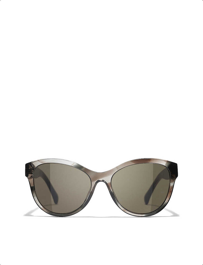 Chanel CH5458 Pantos round-frame acetate sunglasses - ShopStyle