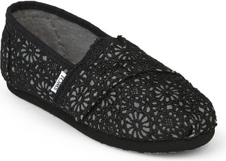 Toms Crocheted lace canvas espadrilles 2-11 years