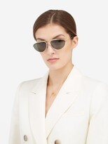 Thumbnail for your product : Celine Aviator Metal Sunglasses - Green Gold