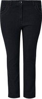 Thumbnail for your product : Yours Clothing Black Straight Leg Jeans With Stitch Detail - PETITE