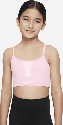 Nike Dri-FIT Indy Big Kids' (Girls') Sports Bra in Pink - ShopStyle